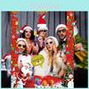 Christmas Party Photo Booth Props With Paper Frame For Adults And Kids Festive Decor