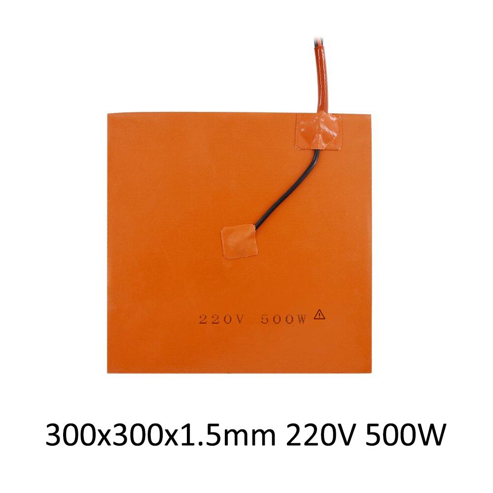 

Силиконовый нагревательный мат для нагревательного стола Водонепроницаемый 200 мм 300 мм 12 В 24 В 220 В для Ender3 CR10 Нагревательный стол 200/350/500/600 Вт Деталь 3D-принтера 300x300 24V 500W