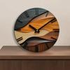 Holz Wanduhr Dekorativ Leise Ornament Geräuschlos für Zimmer Innen Einzugsgeschenk Zuhause