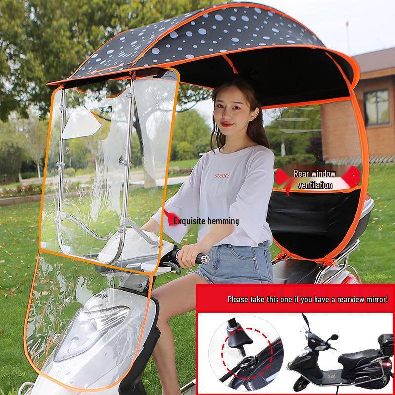 Collapsible Windproof Sunshade for Electric Cars & Motorcycles