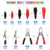 Glarks 108Pcs 35/45/53mm Red and Black Metal Alligator Clips Crocodile Electrical Test Clamps and 5A 15A 30A Charging Clips Assortment Kit for