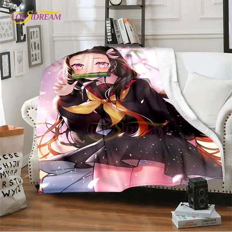 Demon Slayer Anime Blanket Sofa Cover Ultra-Soft Carpet Warm Bed Sheet Bedspread Bedding Room Decor