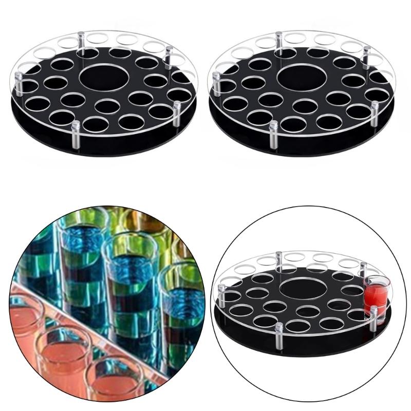High Capacity Acrylic Wine Rack Organizers Featuring 25 Holes and Builts In Bottle Slot