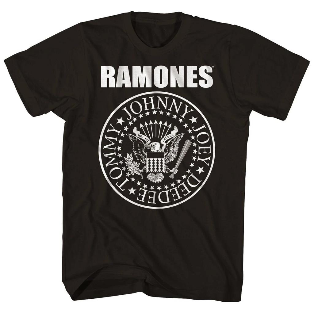 Ramones Pečeť Logo Pánské Tričko Hudba Klasický Koncert Rocková Kapela Tričko Nové Černé
