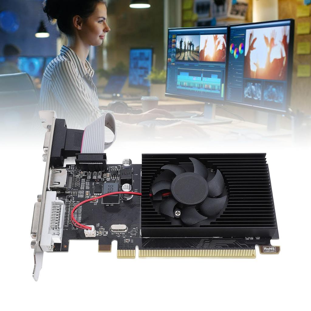 R5 230 Computer Graphics 2GB 625MHz Core PCI Express for Professional Video ITX Chassis Card, GDDR3, 64-bit, Frequency, x16, Use, Editing,