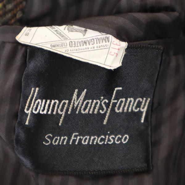 Harris Tweed 70-talls vintage skreddersydd jakke Brun Dame Brukt