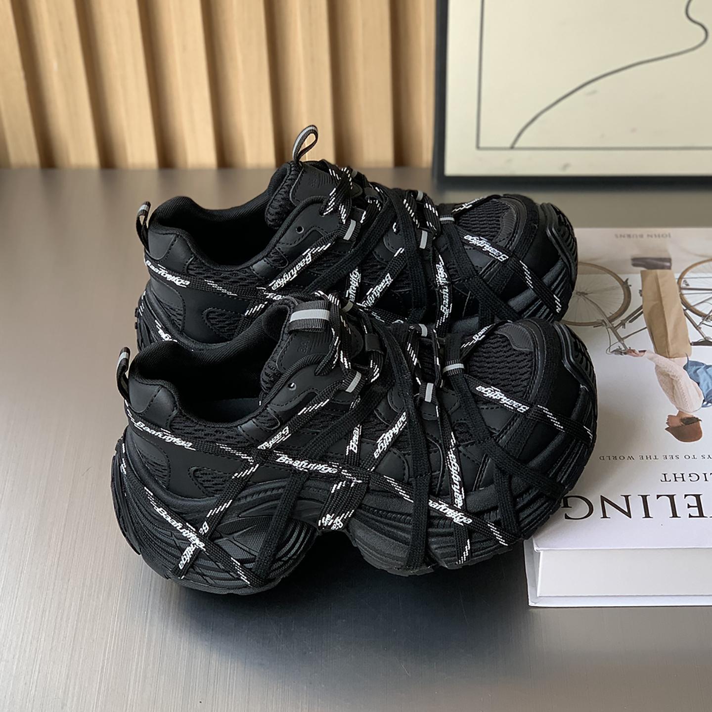 

Thick-soled heightening straps women s autumn new mesh breathable small casual sneakers 40