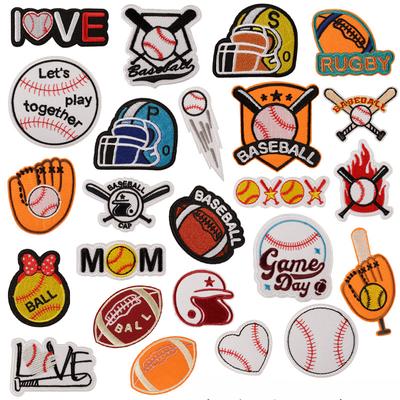 Sticketikett Baseballkappe Fußball Sport Stickerei Sticker Patch Sticker Gepäckzubehör Patchzubehör Stoffaufkleber