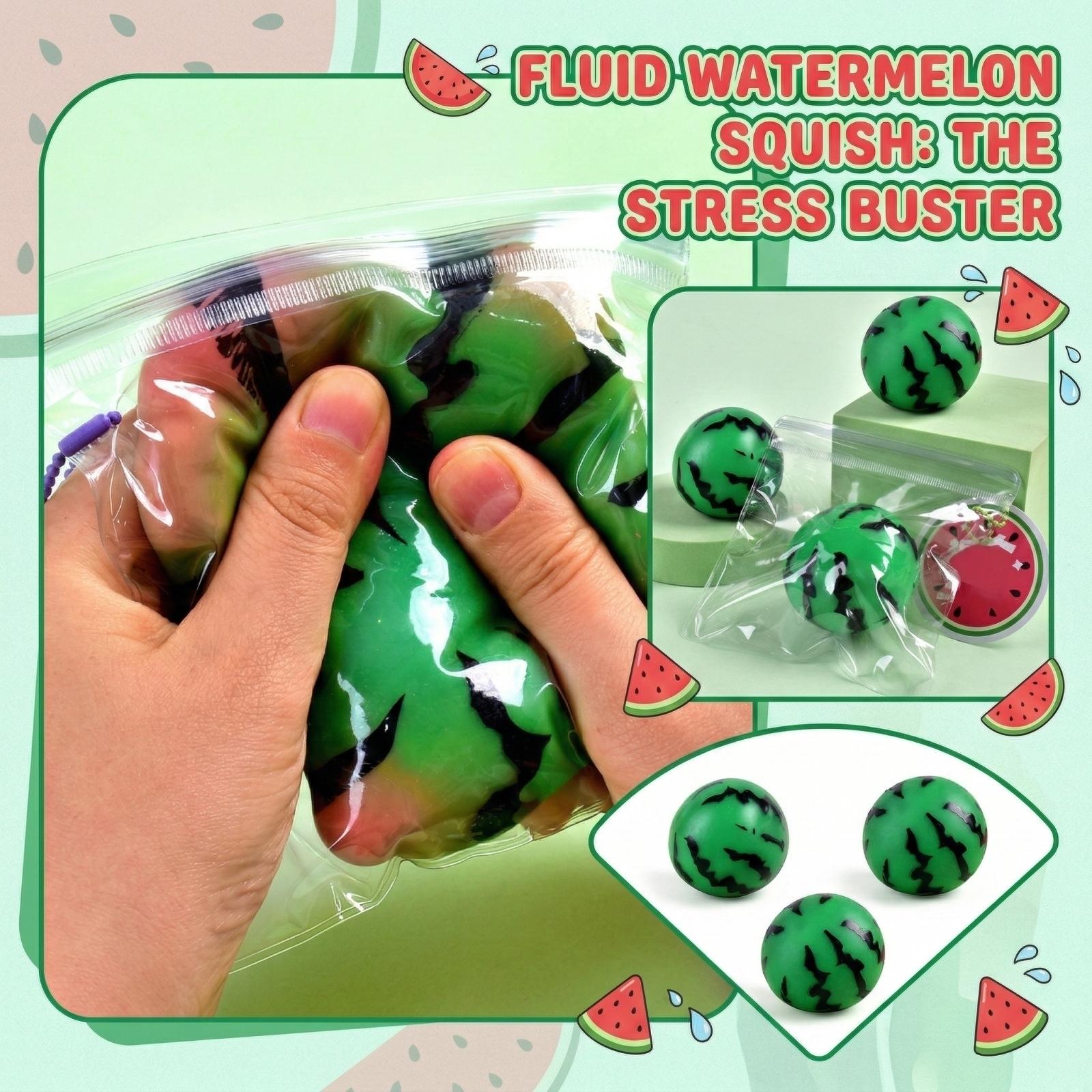

Decompression Fluid Watermelon Squeezable Toy, Simulated Fruit Slow- Plastic Squeezable Ball, Decompression And Stress Relief Toy One Size