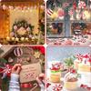 12/24Pcs New Wooden Christmas Tree Decoration Red DIY Candy Cane Decoration Hanging Candy Cane Hanging Ornaments Christmas