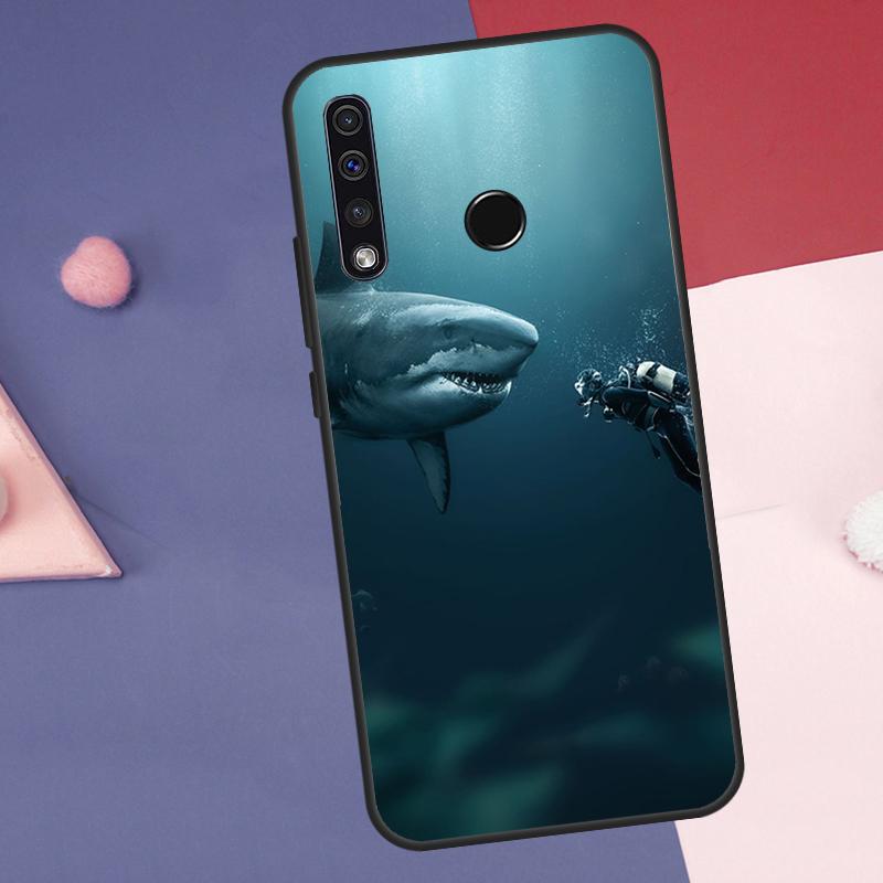 Shark and Killer Whale Case For Huawei Nova Y72 Y73 Y70 Y90 Y60 Y61 Y91 12s 12i 11i 8i 9 10 SE P30 P40 Lite P60 Pro