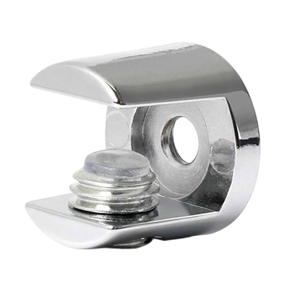 10Pcs Glass Shelf Support Clamp Brackets Clip Bathroom Mirror Tight Clip Holder Glass Brackets Flat Back Mount Holder