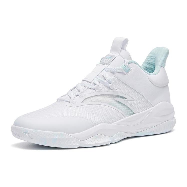 New Anta Bastard Anti Slip Wear Resistant Low Top Basketball Shoes White 912241601-3