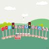 15x Wooden Crosswalk Road Sign Stop Light Teaching Early Education Kids Child Preschool for