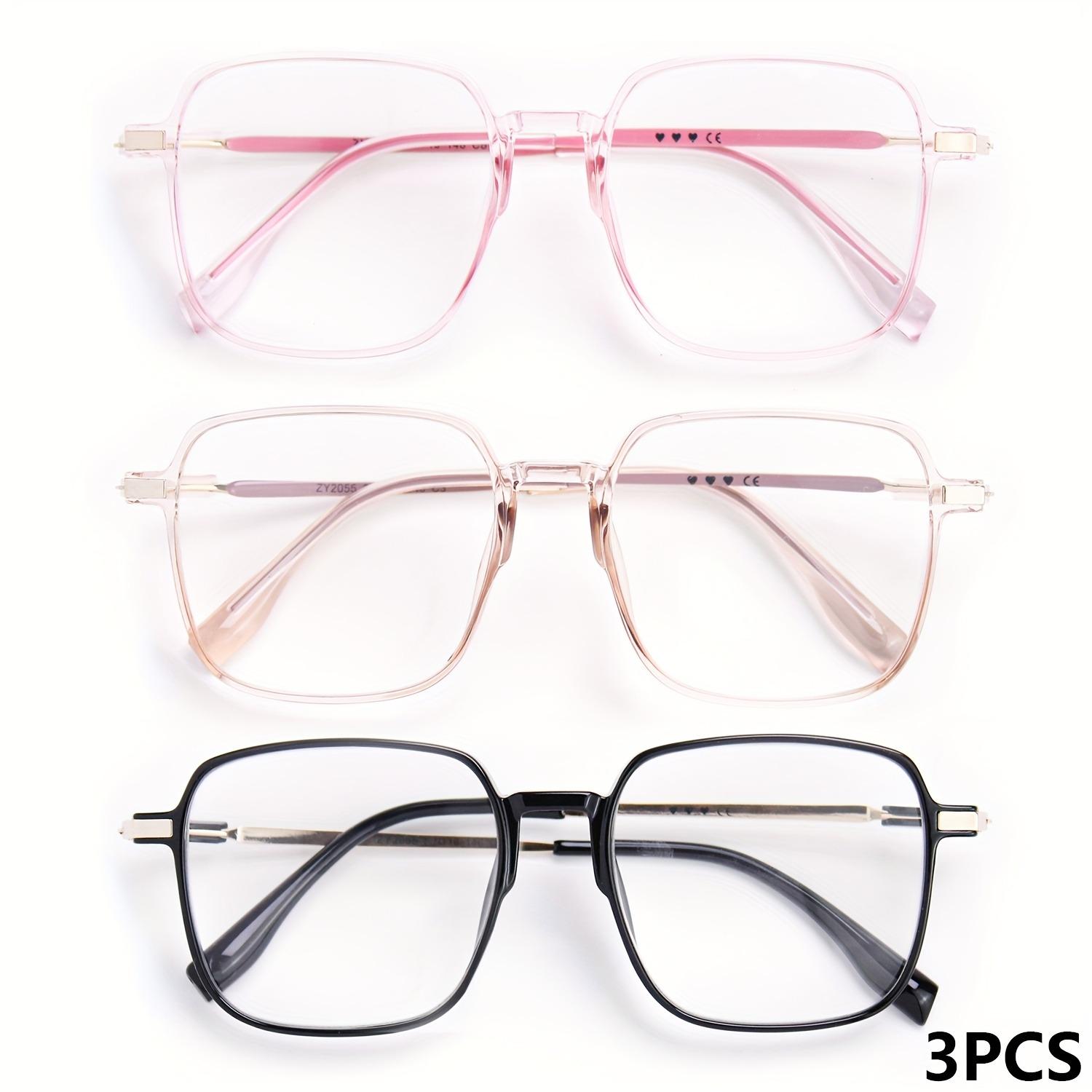 

3pcs Elegant Large Frame Women s Reading Glasses Comfortable and Simple Meet The Needs of Daily Multi Scene Wearing 4.0