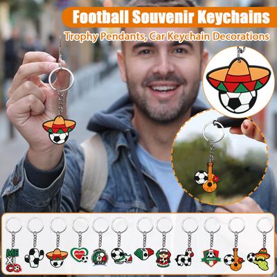 Football Souvenir Keychains,Trophy Pendants, Car Keychain Decorations