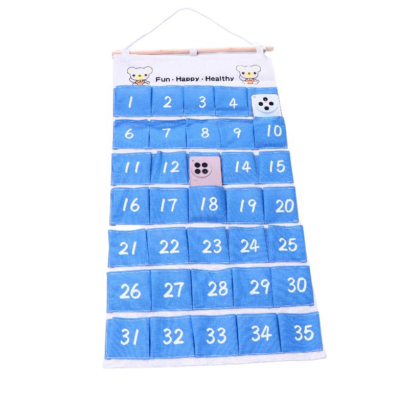 Wiszący organizer z 25/30/35 kieszeniami z numerowanymi etykietami do schludnego i precyzyjnego przechowywania