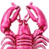 Urlaubsstil Hummer Brosche Rosa Glänzend Zinklegierung Anstecknadel, Meeres-Thema Statement Schmuck für Oberteile, Jacken, Strandausflüge und Tägliche Outfit-Schichten