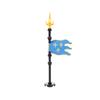 Medieval Army Empire Flag and Flagpole Set - Knight Building Blocks with Cloak and Weapon Bricks