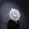 Ring Hand Jewelry, Temperament Gold-Plated Micro-Set Aaa Zircon Super Flash Ring.