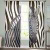 Luxury Sheer Window Curtains Zebra Skin Texture Kitchen Bedroom Living Room Tulle Curtains Study French Window Chiffon Curtains