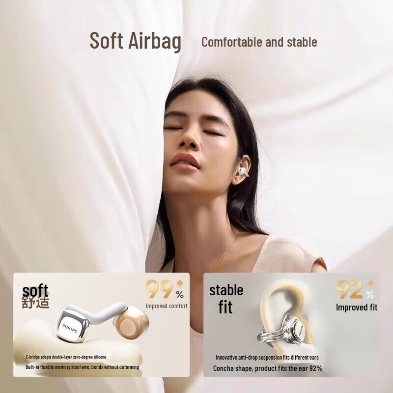 Philips TAQ4220 Open-Ear Clip-On Bluetooth Earphones