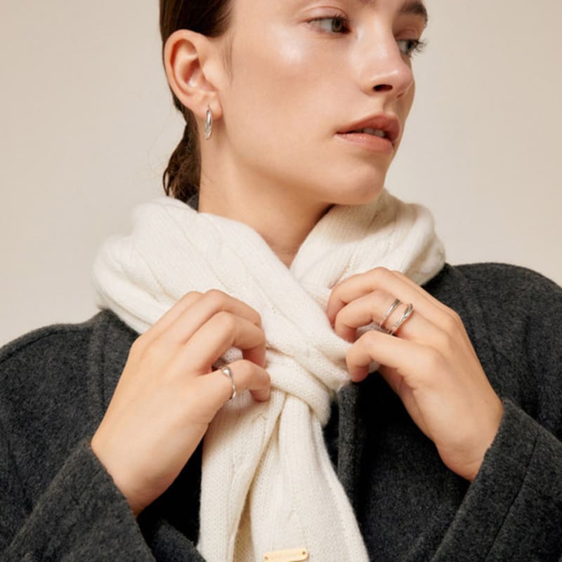 

Saint Luxure Cable Loop Muffler Cream free