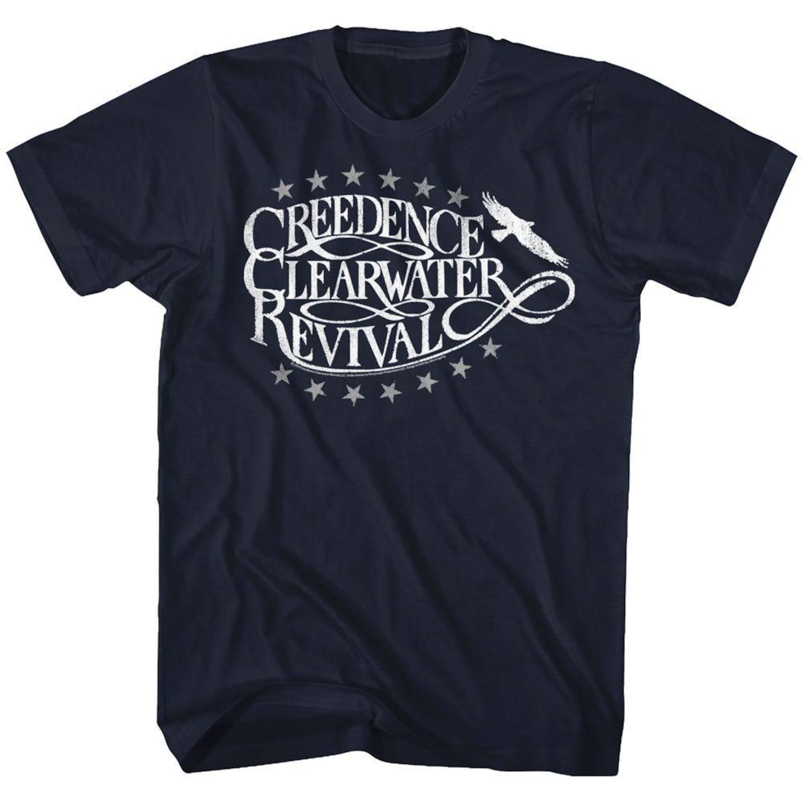 Creedence Clearwater Revival Eagle Navy Adult T-Shirt 4XL
