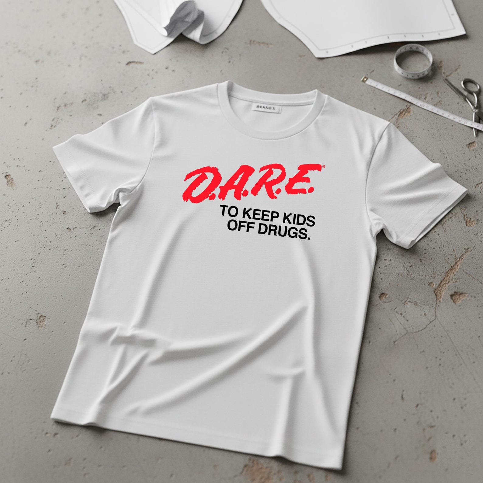 DARE To Keep Kids Off Drugs T-Shirt, Vintage 90s Graphic Tee, Retro Streetwear Shirt, Anti Drug Message S
