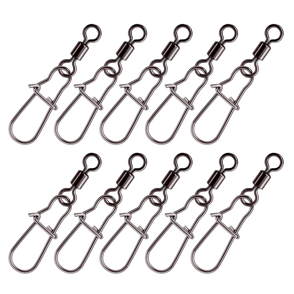 Fishing Barrel Swivels High Strength Rolling Ball Bearing Snaps Lure Connector Clip Saltwater or Freshwater Fishing