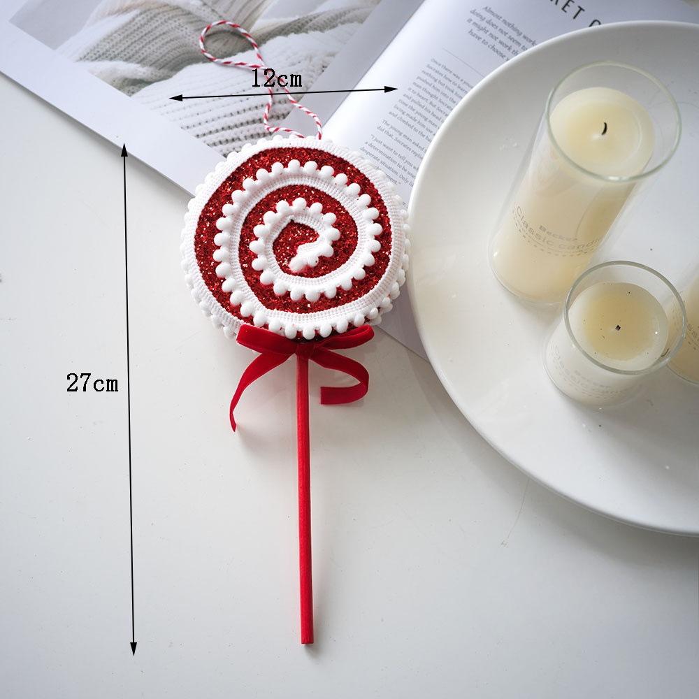 1pc Festive Red & White Christmas Lollipop Decorations - Hanging Ornaments for Tree, Home & Gifts,Christmas Decorations
