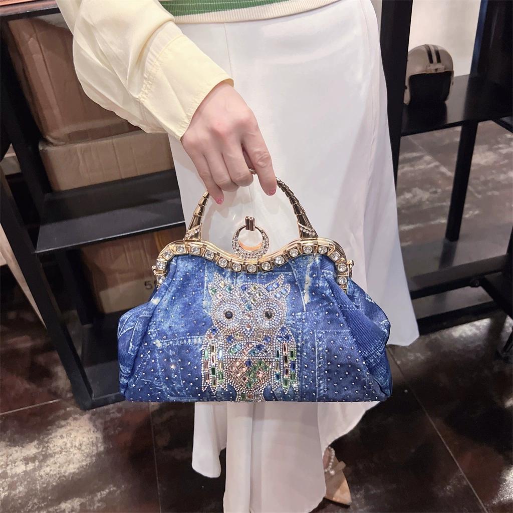 2025 New Fashion Single Shoulder Crossbody Bag Handbag Women's Fashion Denim Small Bag Women