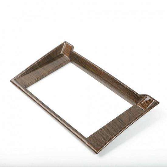 Wood Grain Inner Dashboard Navigation GPS Cover Trim for Ford F-150 2015-20 ABS