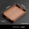 Shangqi Whole Walnut Wood Vintage Office Desktop Round Corner Tray