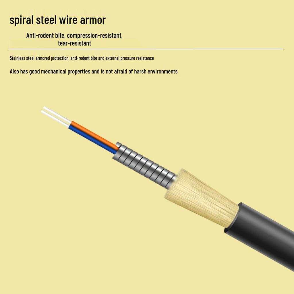TPU Armored Fiber Optic Patch Cord with Winding Reel – 4, 6, 8, 12 Core Options Available