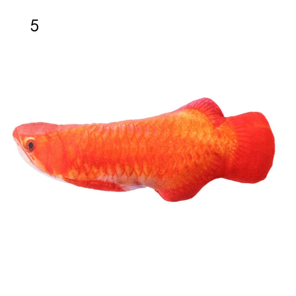 1 PC New Lovely Artificial Fish Plush Pet Cat Puppy Dog Toys Sleeping Cushion Fun Toy Cat Mint Catnip Toys Gadget
