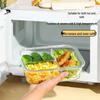 Wushengwu Dual-Compartment Glass Lunch Box with Cutlery Set