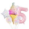 8 Pcs Donut Ice Cream Star Balloon Colorful Paper Confetti Balloon Set for Baby Shower Girl's Donut  Birthday Party Decorations