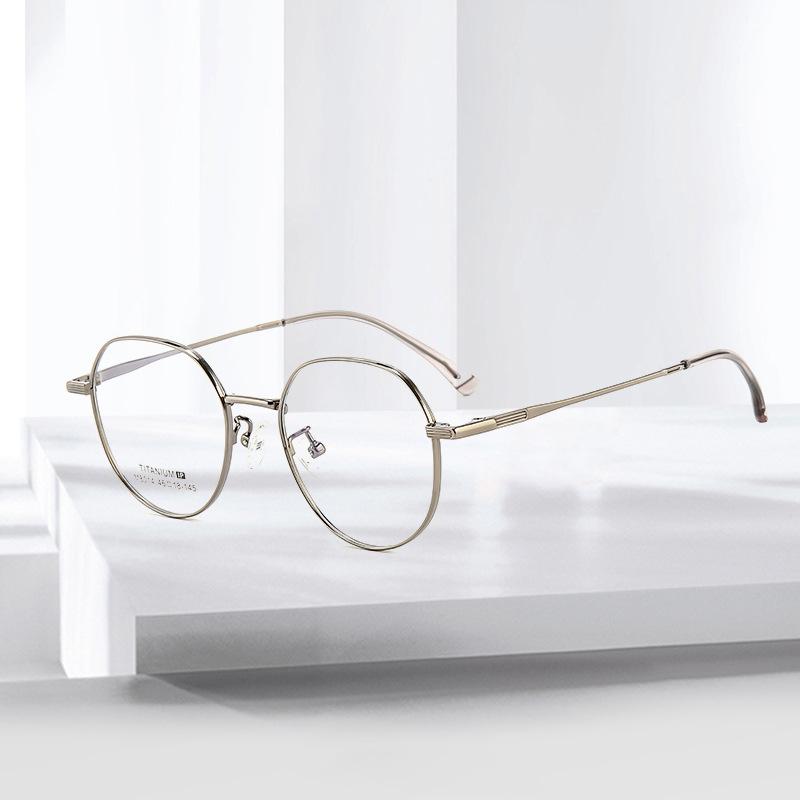 Anti Blue Light Presbyopia Glasses For Women Men Classic Metal Frame Computer Goggles Ultrafine B Titanium Black Eyewear