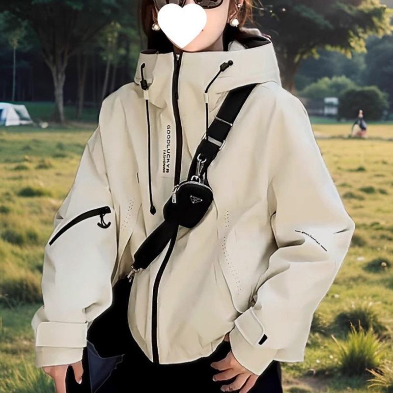 Women's European-Style Casual Hooded Windbreaker Baseball Jacket – Autumn Fashion Sports Coat