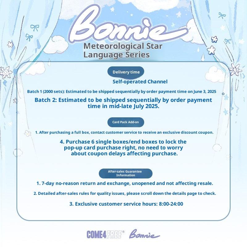 Come4free 1/12 Bjd Blind Case Bonnie Meteorological Star Language Collection Line Kawaii Rabbit Bjd Tabletop Articulated Action Figure Playthings