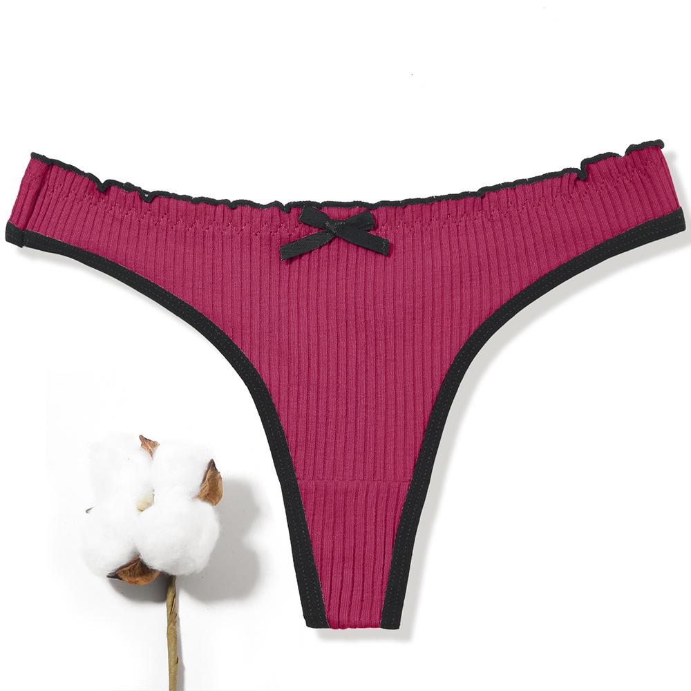 European-Size Women's Seamless Cotton Thong - Sexy Low-Rise T-Back Underwear