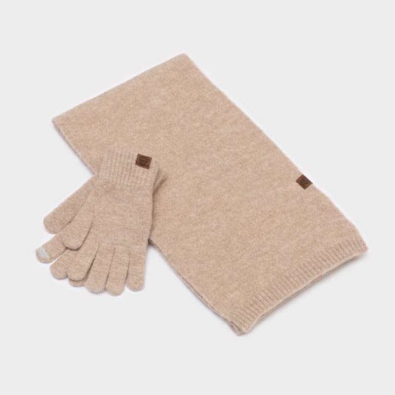 RECLOW CANDY Glove Muffler Set BEIGE