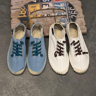 Herrenmode Hanf Fischer Schuhe Brandneu Atmungsaktiv Espadrilles Flats Einfarbig Mokassins Herren Canvas Freizeitschuhe Herren Zapatos De Hombre