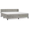 3127391 vidaXL Lit à sommier tapissier et matelas Gris clair 200x200cm Velours