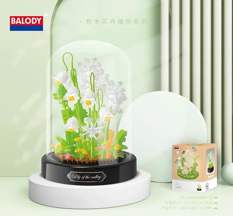 Mini Blocks Simulation Flowers Building Bricks Eternal Plant Preserved Fresh Rose Artificial Sakura Adult Toy Gift Girl Present
