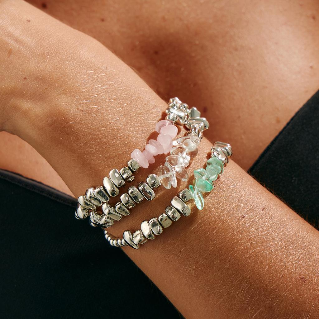 Design Shaped Ccb Beaded Bracelet, Fashion Versatile Irregular Turquoise Bracelet