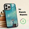 T-The Boy and the Heron Anime Phone Case For iPhone17,16,15,14,13,12,11 Plus,Pro Max Magnetic For Magsafe Wireless Charging