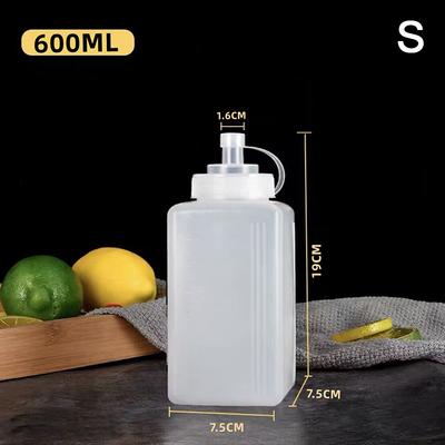 Butelki do wyciskania sosu 600/800/1000 ml Dozownik do przypraw Szeroki otwór Pyłoszczelny Kuchenny Przyprawa Sos do sałatek Oliwa z oliwek