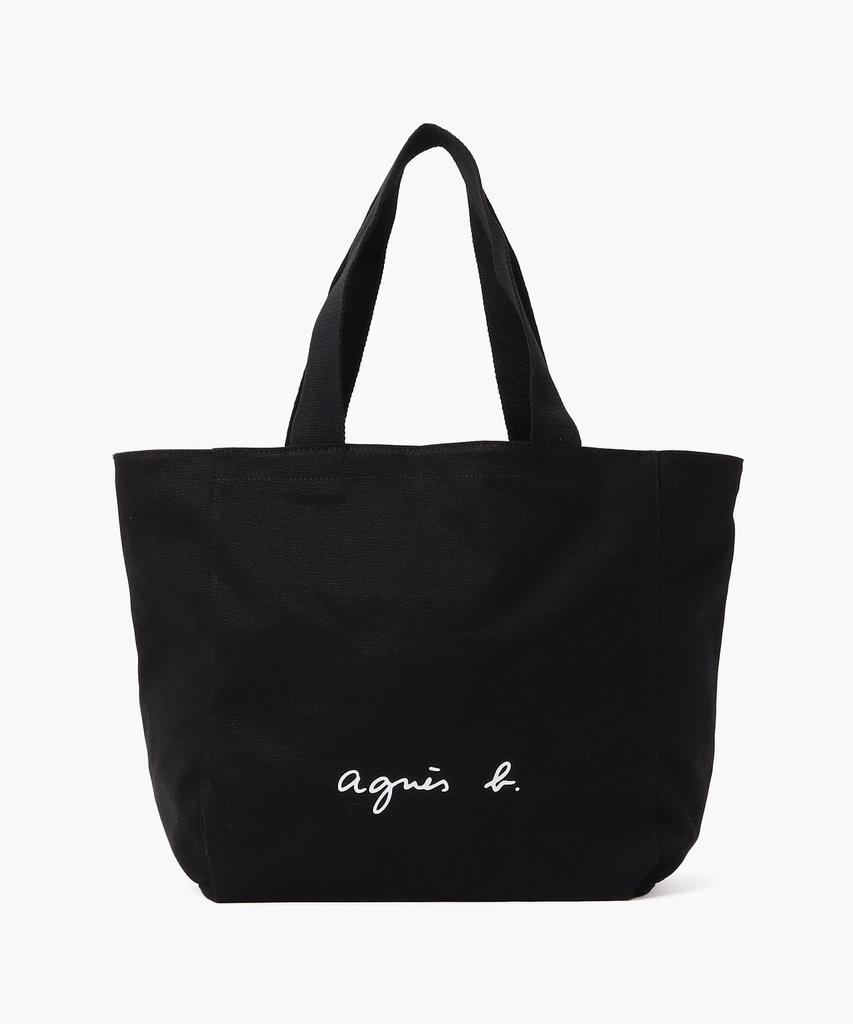 agnes Logo Tote Bag Web Black b. GO03-01, Exclusive, Women's,